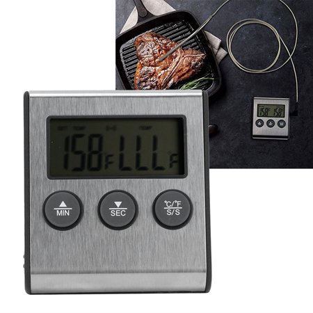 

Ymiko Meat Thermometer Candy Thermometer Candy Thermometer Beef Bread Cake BBQ Probe Temperature Meter Digital Kitchen Timer With Bracket