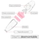 thumbnail image 3 of Cuchara Alimentadora Dispensador de Papillas Silicona Rosa para Bebés, 3 of 9