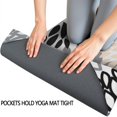 thumbnail image 3 of Green Floral and Petal Pattern Hot Yoga Mat Towel Non Slip for Hot Yoga - Quick-Drying Yoga Mat Cover with 4 Corner Pockets with Travel Bag - Hot Yoga Towel Non Slip 70"x26", 3 of 6