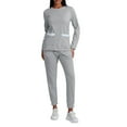 thumbnail image 3 of Musuos Women 2 Piece Tracksuits Fleece Warm Long Sleeve Sweatshirt and Elastic Sweatpants for Activewear Workout Outfits, 3 of 10