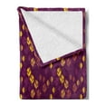 thumbnail image 2 of Autumn Soft Flannel Fleece Blanket, Composition of Nature Warm Tones Cozy Abstract Autumn Leaves Illustration, Cozy Plush for Indoor and Outdoor Use, 60" x 80", Plum and Earth Yellow, by Ambesonne, 2 of 5