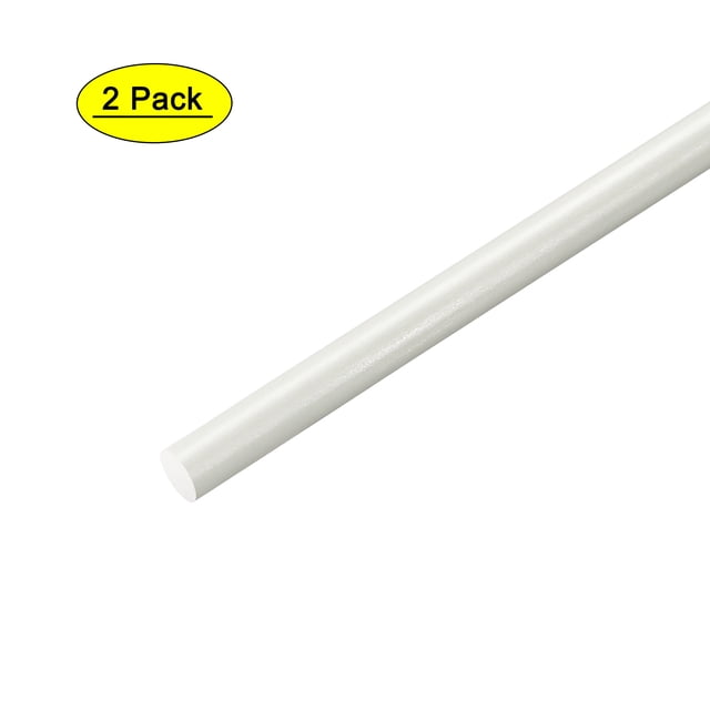 Varilla redonda de plástico, 3/16" de diámetro, 20" de longitud, varilla redonda de FRP de fibra de vidrio, barra de plástico de ingeniería, 2 piezas