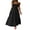 Black, variant on Suagox Women Summer Casual Long Dress Solid Color Tie-Up Sleeveless Backless Dress Fashion Party Sling Dress