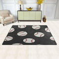 thumbnail image 3 of Gray Baseball Ball Pattern Area Rugs Colorful Large Non-Slip Floor Mat Decorative Carpets Doormat for Kitchen Living Dining Dorm Playing Room Bedroom 60 x 39inch, 3 of 7