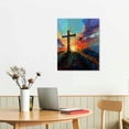 thumbnail image 3 of Nawypu Christian Cross Wall Art, Jesus Religious Wall Art Wall Decor Christian Canvas Painting Print Artwork Modern Home Decor Framed for Living Room church Bedroom Bathroom, 3 of 5