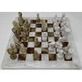 thumbnail image 3 of NSA 12 inch Handmade White and Green Onyx Full Marble Chess Game Set by NSA Electronics, 3 of 7