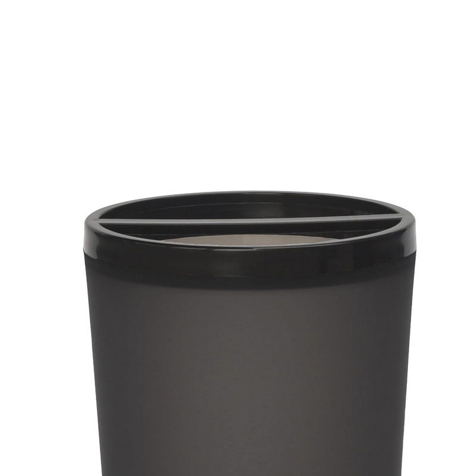 Mainstays Frosted Black Plastic Toothbrush Holder