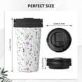 thumbnail image 3 of Fotbe Watercolor Wildflower Printed Insulated Travel Coffee Mug Spill Proof Leak Proof Stainless Steel Coffee Tumbler Reusable Coffee Cups with Lids Thermos, 3 of 8