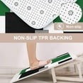 thumbnail image 7 of Blue Geometric Shower Curtain Set with Toilet Lid Cover and Non-Slip Rugs for Bathroom, Black White Grey Checkered 4 Pcs Shower Curtain, Modern Abstract Bathroom Set with 12 Hooks, 7 of 7