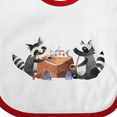 thumbnail image 4 of Inktastic Raccoon Tea Party Boys or Girls Baby Bib, 4 of 4