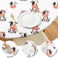 thumbnail image 4 of White Cow Scarf Pattern Round Fitted Tablecloth with Elastic Edge,Dining Table Cover Waterproof,Outdoor Round Tablecloth for Camping,Dining,Indoor and Outdoor, 4 of 7