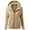 Brown, variant on UTTOASFAY Coat Women Hooded Sweater Coat Winter Warm Wool Zipper Coat Cotton Coat Outwear Blue M