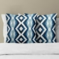 thumbnail image 4 of Blue Geometric Throw Pillow Covers - Geometry Pillow Covers Set of 2 Teal Pillows Case 16x16 Inch Modern Art Decorative Pillowcase for Bed Living Room Chair Sofa Outdoor, 4 of 6
