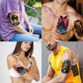 thumbnail image 2 of 3 Realistic Temporary Tattoos Waterproof Long Lasting Body Stickers Land Animal Rabbit Mouse Marmot Adult Men Women Tattoo Stickers Arm Forearm Thigh Back, 2 of 5