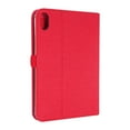 thumbnail image 5 of Case for iPad mini 6th Gen 8.3" 2021 / iPad mini 7th Gen (A17 Pro) 2024, Vintage Fabric PU Leather Folio Cover Soft TPU Inner Multiple Viewing Angles Stand with Card Slots Auto Sleep / Wake - Red, 5 of 5