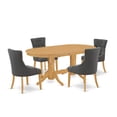 thumbnail image 2 of East West Furniture Dining Room Set Oak, VAFR5-OAK-20, 2 of 6
