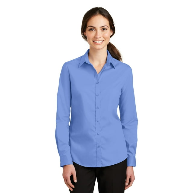 Camisa de sarga Port Authority® Ladies SuperPro™. L663 Autoridad Portuaria L663