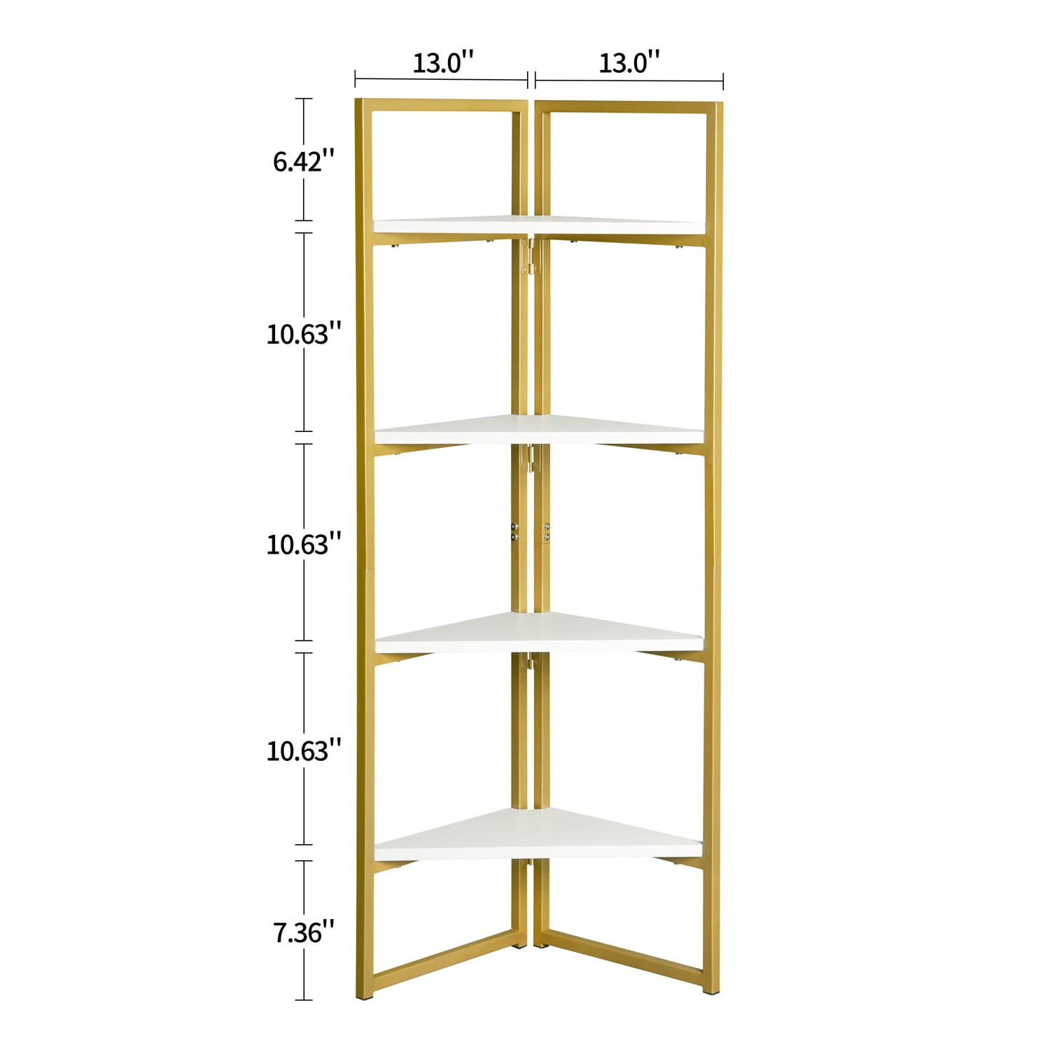 Resenkos 4-Tier Corner Ladder Wood Shelf, Triangular Shelf for Cubicle Display Rack Multipurpose Bookshelf Storage Racks for Pantry Plant Stand for Living Room Storage Shelf Rack for Bedroom