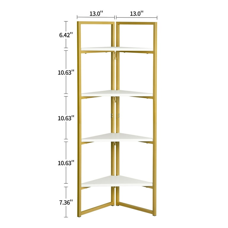 Resenkos 4-Tier Corner Wood Shelf, Triangular Shelf for Bedroom Display  Rack Multipurpose Bookshelf Storage Racks for Pantry Plant Floor Shelving  for Plants Storage Shelf Rack for Kitchen 