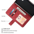 thumbnail image 3 of Dteck Wallet Case For Samsung Galaxy A71, Premium Smooth Bi-Color PU Leather Wallet case Magnetic Flip Folio [Kickstand Feature] with ID&Credit Card Pockets,Red/Gray, 3 of 5