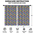 thumbnail image 2 of Blackout Kids Curtains,Colorful Dinosaurs Floral Motifs Pattern Childrens Insulated Curtains Set Of 2,Bedroom Essentials,Toddler Room Decor 52"x84", 2 of 5