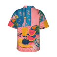 thumbnail image 3 of Daiia Colorful Summer Fruit Table Hawaiian Shirt for Men Gentle Cotton Regular Short Sleeve Casual-Medium, 3 of 9