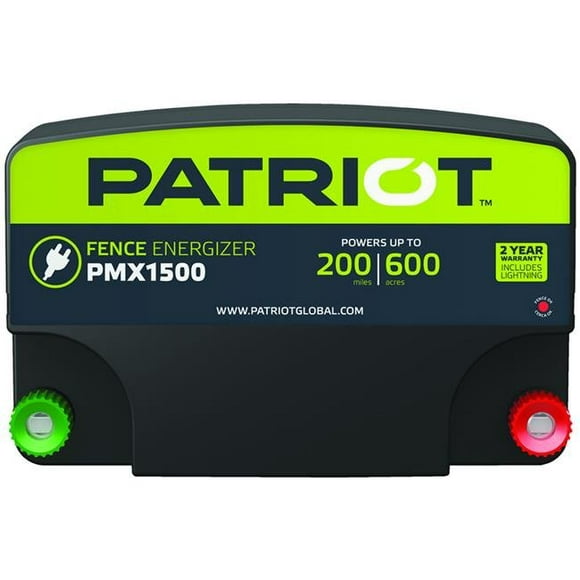 Patriot 825681 15 Joule PMX1500 Énergiseur de Clôture - Noir