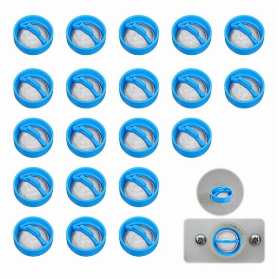 Vruelia 20 Pcs Washing Machine Water Filter, Washer Inlet Valve Filter Screen Hose Part