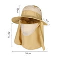 thumbnail image 2 of Summer sunscreen sun hat Men's and women's sunscreen hat Large brim sunshade hat Large hooded fisherman's hat, 2 of 5