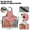 thumbnail image 3 of Yayeee Chief Kitchen Apron with Pockets for Cooking Water Resistant Unisex Adjustable Neck Strap, Brown Gingerbread Houses, 3 of 7