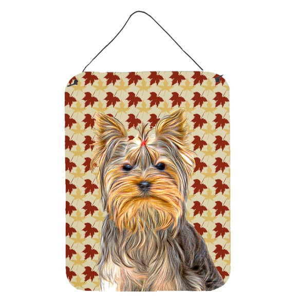 Fall Leaves Yorkie / Yorkshire Terrier Wall or Door Hanging Prints