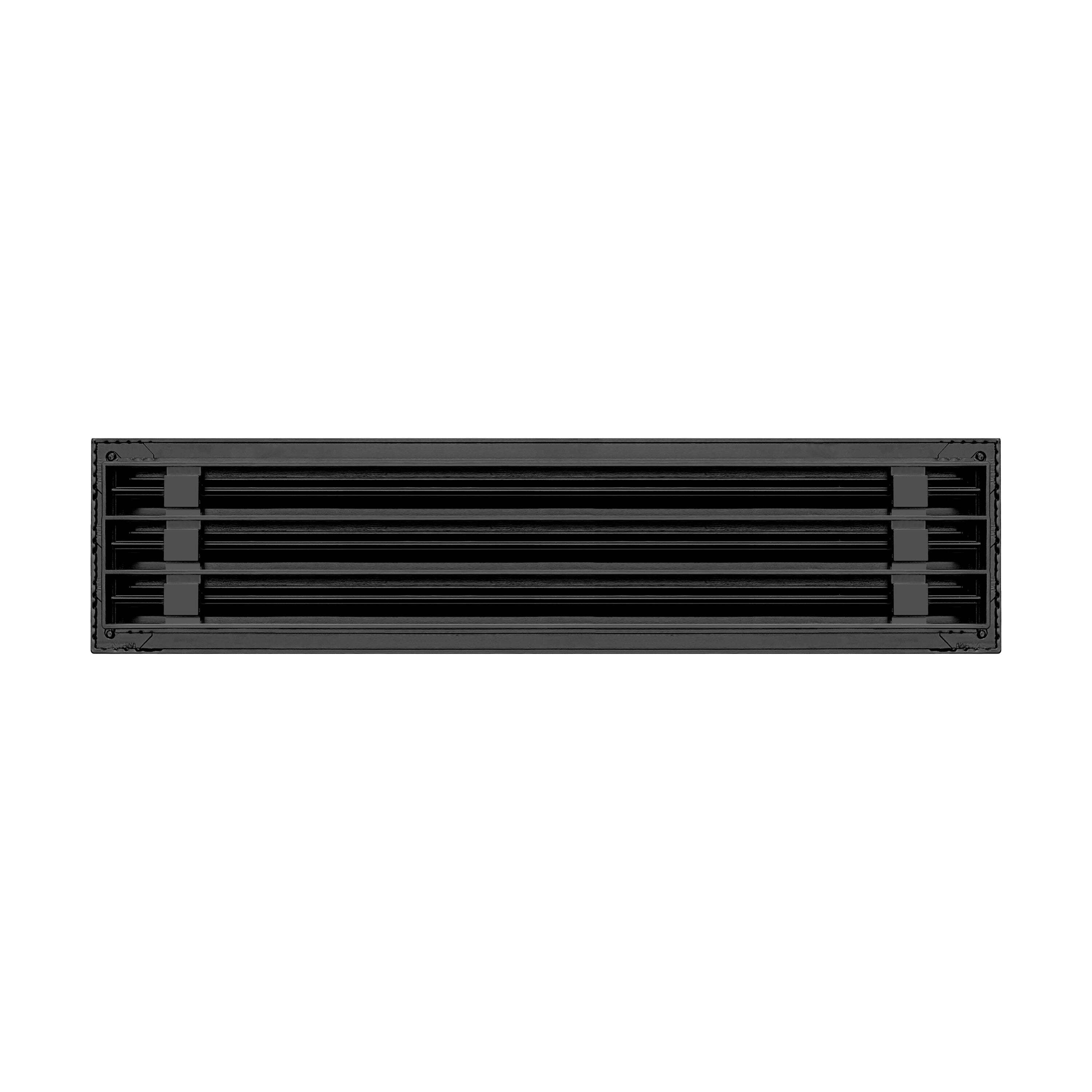 BUILDMART - 24 Linear Slot Diffuser - 3 Slot - Triple Slot - Black Decorative Aluminum Air Vent - Heating and Cooling Modern AC Vent Cover for Ceiling, Walls Floors - Texas Buildmart