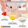 thumbnail image 4 of Asoricing 2-in-1 Electric Hand mixer - 3 Adjustable Speed 20W Handheld Mixer Electric Whisk with 3 Stainless Steel Accessories, Mini Onion Chopper 10Oz, 4 of 13