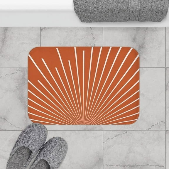 Funny Doormat Sun Orange Boho Terracotta Entryway Rugs Non Slip Area Rug Indoor Bath Rug,Entrance Carpet for Home Decor Bedroom Kitchen Living Room Bathroom Decor House Warming Gifts 16"X 24"