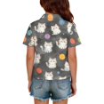 thumbnail image 6 of Grblisyd Girls Polo Shirt Cute Animal Print School Uniform Short Sleeve Button Closure Tops for Girls 10-12 Years, 6 of 6