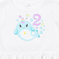 thumbnail image 4 of Inktastic Happy 2nd Birthday with Cute Narwhal Stars and Bubbles Girls Toddler Dress, 4 of 5