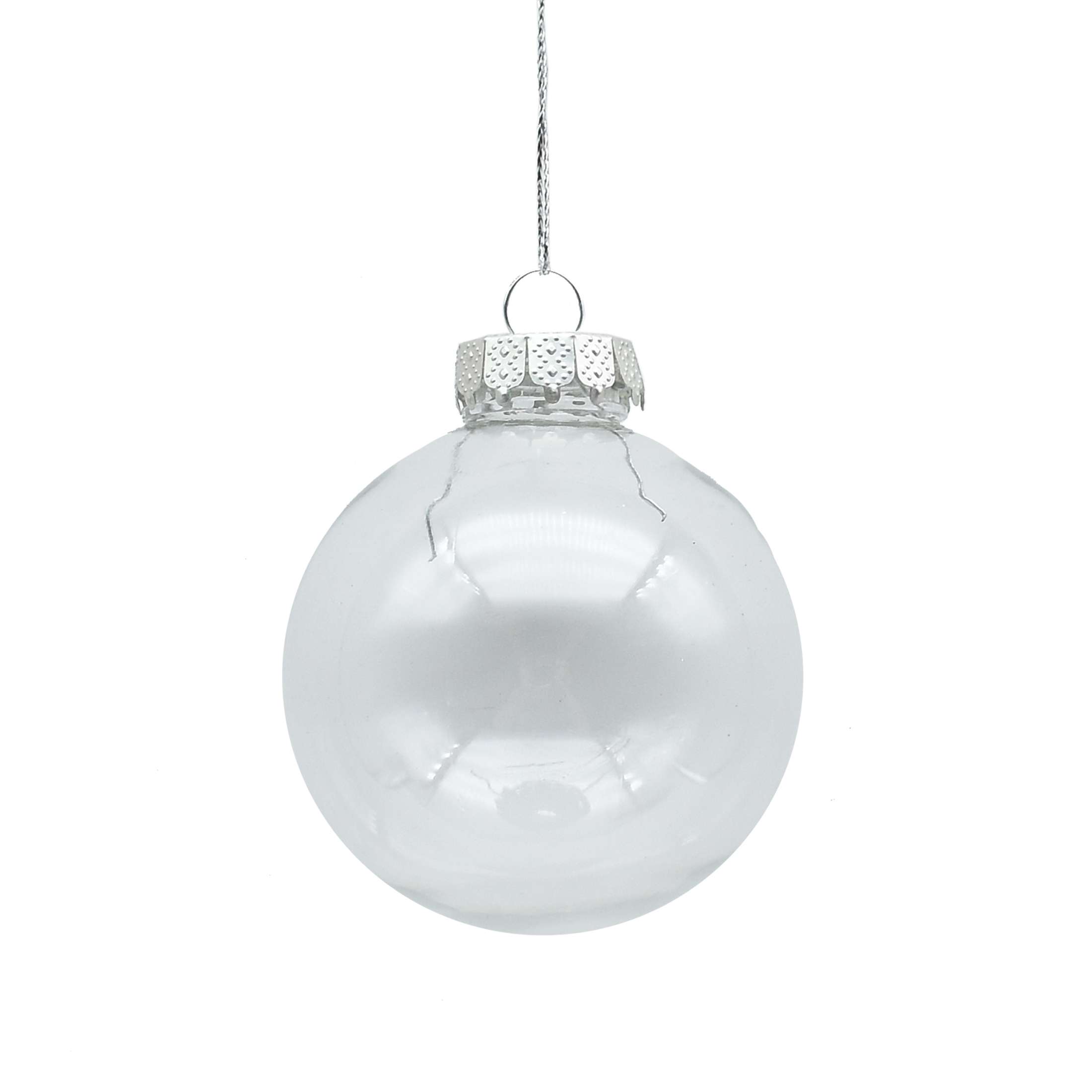 Holiday Time 4pc Christmas Clear PET Disc with Lid Ornament DIY Craft, 4” Height