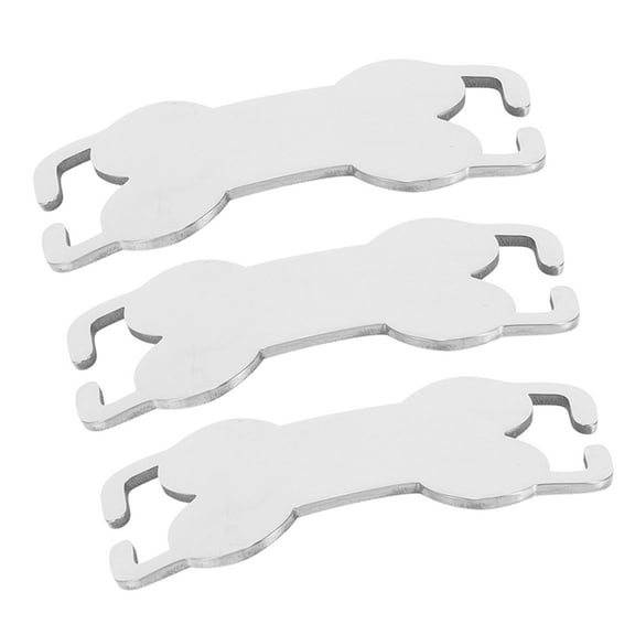 Raindrops Stainless Steel Dog Name Tag Pet Name Tags Silver Lost Prevention 3Pcs