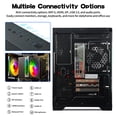 thumbnail image 3 of Qehi Gaming Desktop PC, Ryzen 7 , RTX3050 8G，16G RAM，1T SSD ,WIFI6,prebuilt Black pcs, 3 of 7