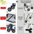 thumbnail image 3 of dbest products Stair Climber Cruiser Cart Shopping Grocery Rolling Folding Laundry Basket on Wheels Foldable Utility Trolley Compact Lightweight Collapsible, Black, 3 of 6