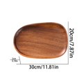 thumbnail image 3 of Natural Wooden Serving Tray, Irregular Wood Food Platter, Solid Wood Snack Serving Plate, Handmade Wooden Dessert Tray, Multi-purpose Wooden Display Board, Tea Coffee Serving Dish for Home Use, 3 of 5