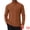 Brown, variant on Men's Solid Turtle Neck Warm Knitted Pullover Sweater XL Red