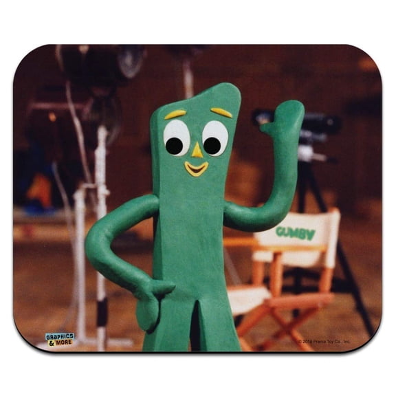 Gumby on Movie TV Set Low Profile Thin Mouse Pad Mousepad