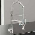 thumbnail image 2 of CRO Decor Single Handle Copper Kitchen Faucet in Brushed Nickel, 2 of 4