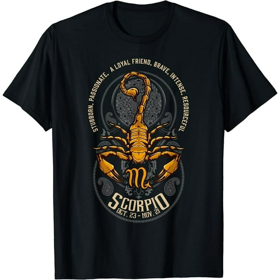 Unique Scorpio Art Gift for Scorpion Lovers Horoscope T-Shirt