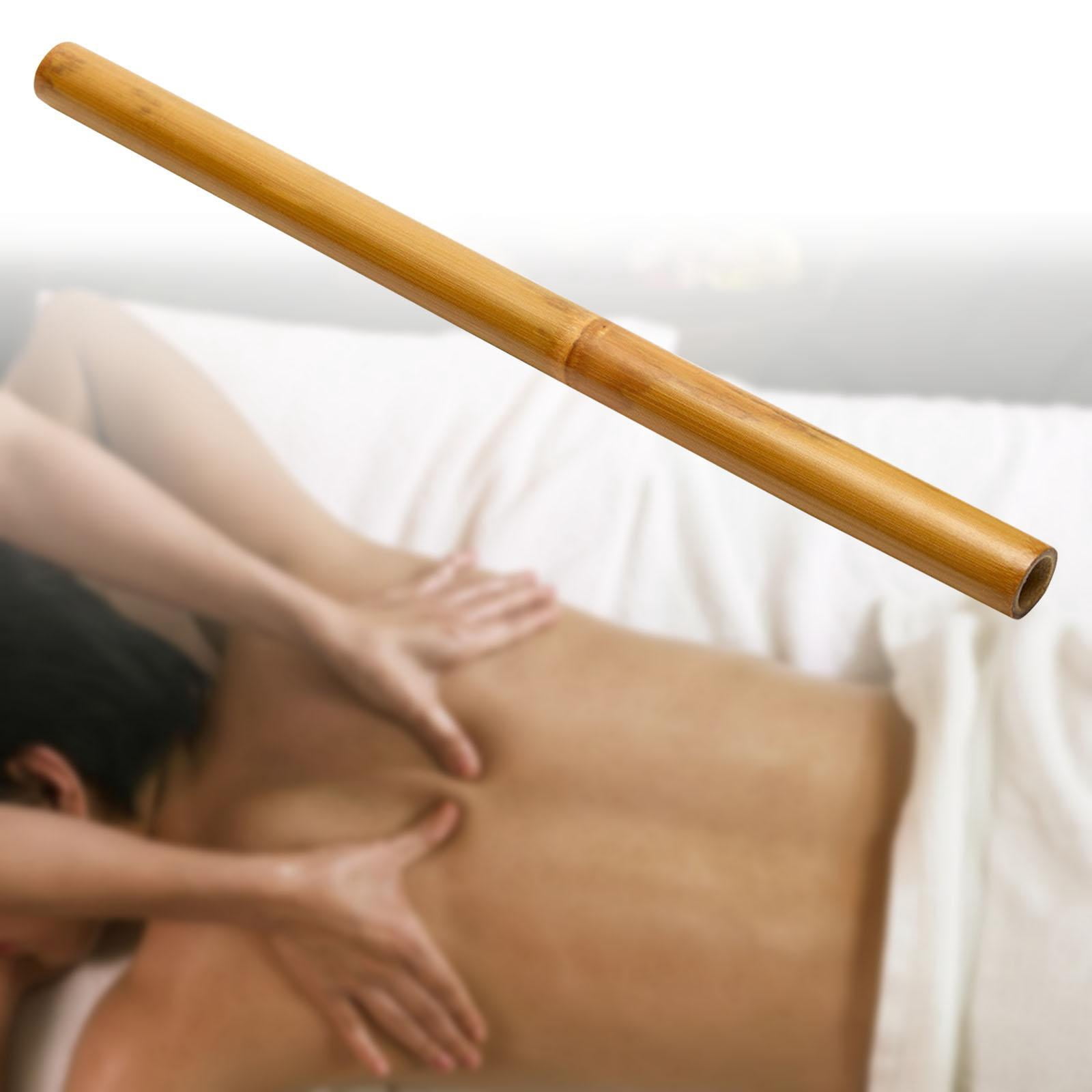 TOOYFUL Bamboo Massage Sticks Massage Gua Sha Tools Beauty Salon Bamboo Guasha Tool Massage and Relaxing Massager Tool for Waist Neck 42x2.5cm