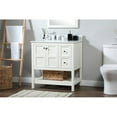 thumbnail image 2 of 32 inch single bathroom vanity in white with backsplash, 2 of 8