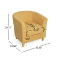 thumbnail image 3 of Noble House Club Chair, Mustard Yellow, 3 of 8