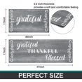 thumbnail image 3 of 2Pcs Thankful Kitchen Rugs Set of 2 Floor Mats for Cooking Non Slip Waterproof Standing Kitchen Runner Mats17"x47"+17"x30", Dark Grey, 3 of 7