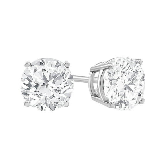 1CT Moissanite (D/VVS1) Round Cut Stud Earring 14K White Gold Fine Jewelry for Women Gifts